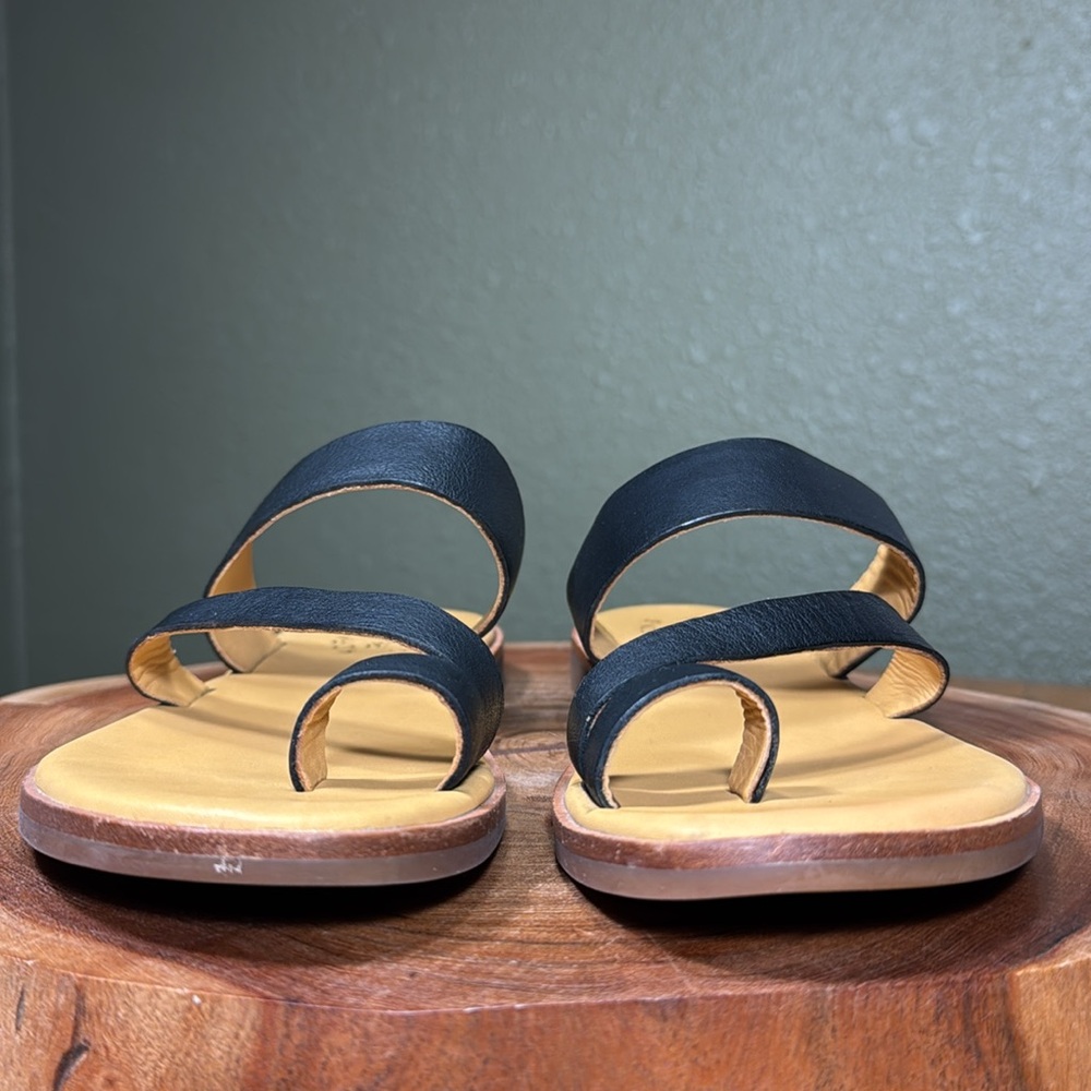 HTF KORK EASE 3 STRAP LEATHER SLIP ON SANDALS - Picture 4 of 14